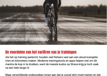 Fietsen op trainingsschema bicycling